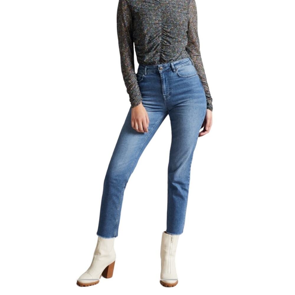 TED BAKER LONDON Morgani High Waist Straight Leg Jeans Women’s